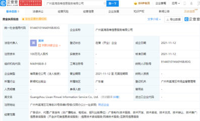 唯品會布局新領(lǐng)域 成立信息服務(wù)公司 拓寬網(wǎng)絡(luò)技術(shù)服務(wù)與廣告制作業(yè)務(wù)